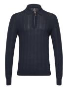 Maklint Z Heritage Tops Knitwear Long Sleeve Knitted Polos Navy Matinique