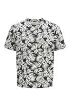 Jorsplit Aop Tee Ss Crew Neck Ln Tops T-Kortærmet Skjorte Black Jack & J S