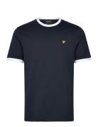 Ringer T-Shirt Tops T-Kortærmet Skjorte Navy Lyle & Scott