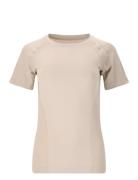 Halen W Seamless S/S Tee Tops T-shirts & Tops Short-sleeved Beige Endurance