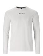 Roger M Hyperstretch L/S Tee Sport Men Sport Clothing Sport Tops Sport Long Sleeved Tops White Virtus