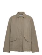 Washed Ribstop Jacket Outerwear Jackets Light-summer Jacket Khaki Green Weekday