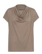 Katkabbginae Blouse Tops Blouses Short-sleeved Beige Bruuns Bazaar