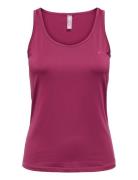 Onpcarmen Life Un Sl Reg Top Noos Tops T-shirts & Tops Sleeveless Burgundy Only Play