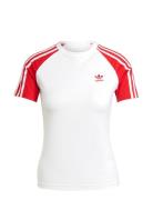 3S Slim Tee Sport Sport Clothing Sports Tops & T-shirts Sport T-Skjorte White Adidas Originals