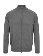 Bs Stamatis Regular Fit Knitwear Tops Knitwear Full Zip Jumpers Grey Bruun & Stengade