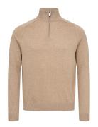 Bs Vangelis Regular Fit Knitwear Tops Knitwear Half Zip Jumpers Beige Bruun & Stengade