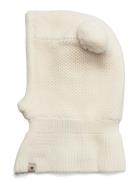 Balaclava Windstop W. Pompoms Accessories Headwear Balaclava Cream Huttelihut