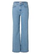Slfalice Hw Wide Long Lig Blu Jeans Noos Bottoms Jeans Wide Blue Selected Femme