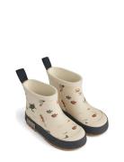 Tekla Printed Rainboot Gummistøvler Beige Liewood