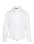 Pique Regular Shirt Ls Tops Shirts Long-sleeved Shirts White Tommy Hilfiger