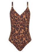 Sauvage Wirefree Triangle Spacer Swimsuit Badedragt Badetøj Beige Chantelle Beach