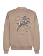 Anf Mens Sweatshirts Tops Sweatshirts & Hoodies Sweatshirts Beige Abercrombie & Fitch