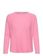 Curved Sweater Tops Knitwear Jumpers Pink Davida Cashmere