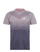 Seamless Ss Top Sport T-Kortærmet Skjorte Grey Asics