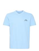 Cfetienne 0195 Tee W/ Bicycle Embri Tops T-Kortærmet Skjorte Blue Casual Friday