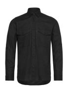 Cotton Linen Sune Officer Shirt Tops Shirts Linen Shirts Black Mads Nørgaard