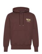 Compact Cotton Mnc Hoody Tops Sweatshirts & Hoodies Hoodies Brown Mads Nørgaard