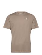 Men's Performance Tee - Side Mesh Sport T-Kortærmet Skjorte Beige RS Sports