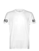 Borg T-Shirt Sport Men Men Sports Clothes Sport Tops Sport T-Skjorte White Björn Borg