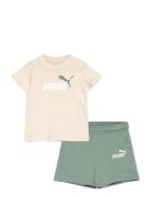 Minicats Ess Tee And Shorts Set Inf Sets Sets With Short-sleeved T-shirt Beige PUMA