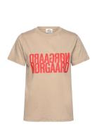 Single Organic Trenda P Tee Tops T-shirts & Tops Short-sleeved Beige Mads Nørgaard