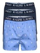 Stretch Cotton Boxer 3-Pack Underwear Boxer Shorts Blue Polo Ralph Lauren