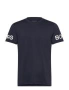 Borg T-Shirt Sport Men Men Sports Clothes Sport Tops Sport T-Skjorte Navy Björn Borg