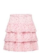 Skirt Flounces And Smock Chiff Dresses & Skirts Skirts Short Skirts Pink Lindex