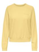 Onpfrei Life Logo On Ls Swt Sport Sweatshirts & Hoodies Sweatshirts Yellow Only Play