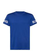 Borg T-Shirt Sport Men Men Sports Clothes Sport Tops Sport T-Skjorte Blue Björn Borg