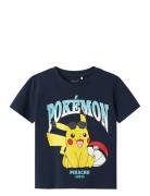 Nmmmahe Pokemon Nreg Ss Top Box Sky Tops T-Kortærmet Skjorte Navy Name It