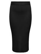 Carmila Long Skirt Knt Skirts Knee-length & Midi Skirts Black ONLY Carmakoma