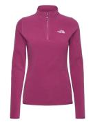 W 100 Glacier 1/4 Zip - Eu Sport Sweatshirts & Hoodies Fleeces & Midlayers Purple The North Face