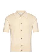 Araawen Rws Designers Knitwear Short Sleeve Knitted Polos Cream Tiger Of Sweden