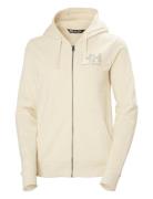 W Hh Logo Full Zip Hoodie 2.0 Sport Sweatshirts & Hoodies Hoodies Cream Helly Hansen