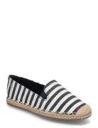 Nautical Stripe Espadrille Espadrillos Flade Sandal Black Tommy Hilfiger