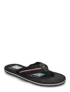 Corporate Hilfiger Beach Sandal Klipklapper Sandaler Black Tommy Hilfiger