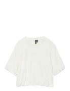 Vmaya Penny Ss Cropped Top Box Jrs Tops Blouses Short-sleeved White Vero Moda
