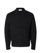 Slhreason Ls Knit Boiled Wool Cardigan Tops Knitwear Cardigans Black Selected