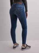 Only - Skinny jeans - Medium Blue Denim - Onlblush Mid Sk Ank Rw Dnm REA1319 - Jeans