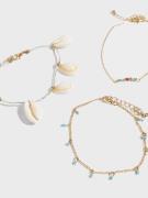 Vero Moda - Armbånd - Gold Colour - Vmluna Anklet 3-Pack - Smykker - Bracelet