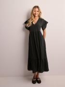 Object Collectors Item - Midikjoler - Black - Objvita S/S Long Dress Rep - Kjoler