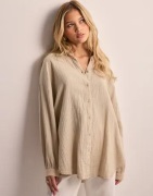 Only - Beige - Onlthyra Oversized Shirt Noos Wvn