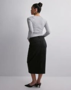 Pieces - Sort - Pcjessie Hw Denim Midi Skirt Noos E