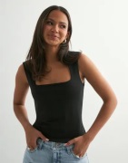 Vero Moda - Sort - Vmmillion Sl Square Neck Top SB5 Ts