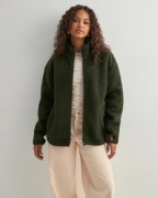 Pieces - Grøn - Pcsadia Ls Teddy Jacket Noos Bc