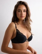 DORINA - Sort - Lyra-Satin Plunge