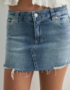 Nelly - Blå - Low Waist Jeans Skirt