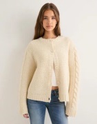 Pieces - Beige - Pcjacinthe Ls O-Neck Knit Cardigan